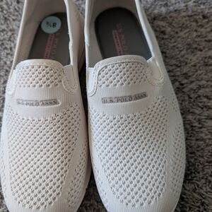 U.S. Polo Assn. Women's Cream Mesh Loafers
